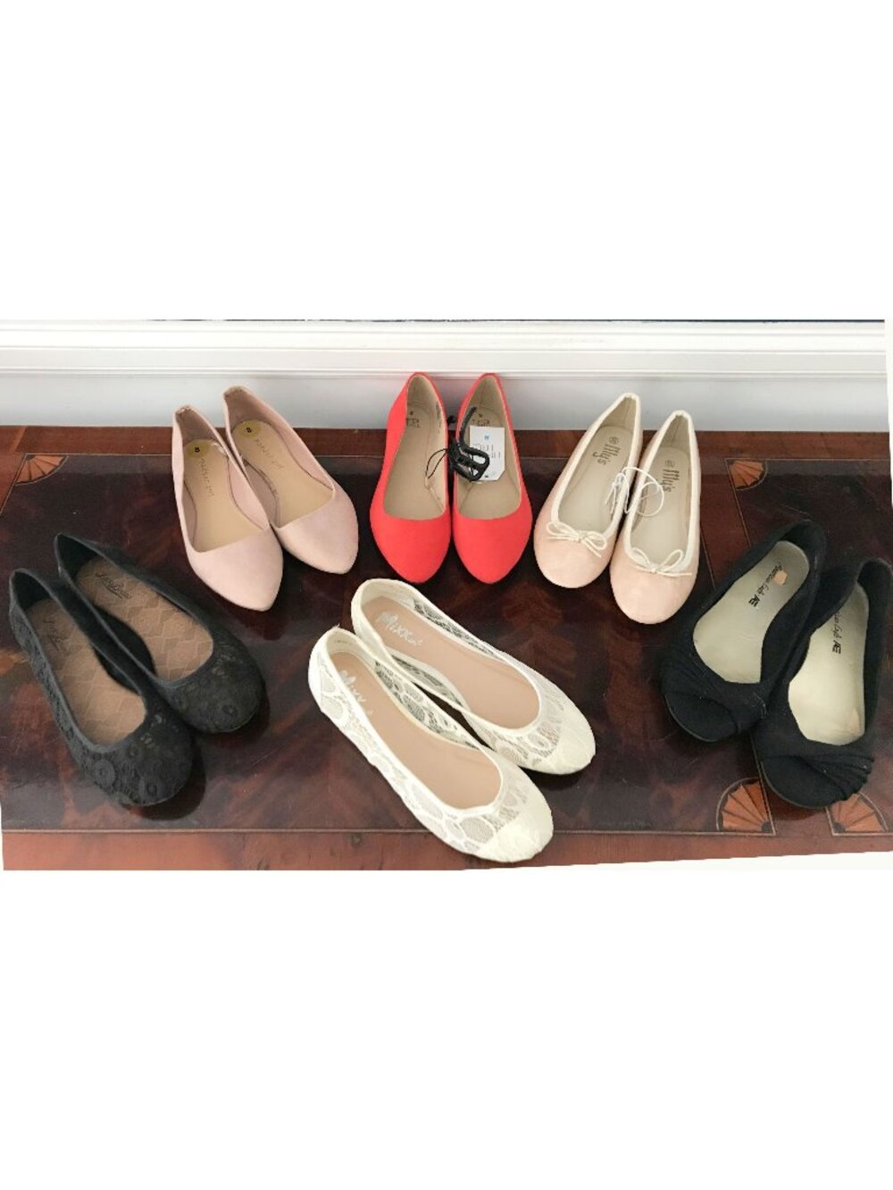 Lot: 6 Pairs Size 8 Flats of Various Brands, Madden Girl, Lucky Brand, Lily's